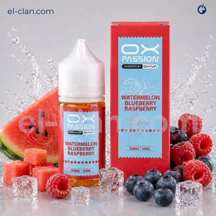 OX Passion SaltNic Super Cool Watermelon Blueberry Rasperry  بطيخ توت ساقع جدا