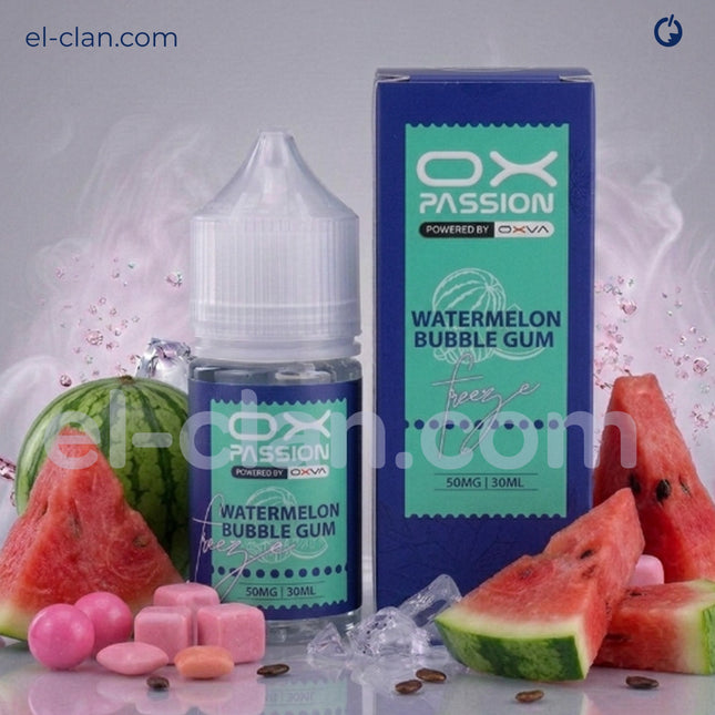 OX Passion SaltNic Super Cool Watermelon Bubble Gum لبان بطيخ ساقع جدا