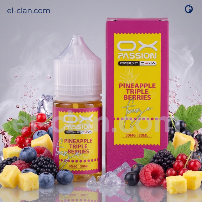 OX Passion SaltNic Super Cool Pineapple Triple Berries اناناس توت ساقع جدا