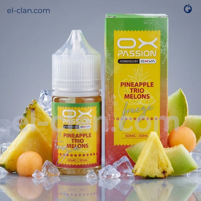 OX Passion SaltNic Super Cool Pineapple Trio Melons اناناس كنتالوب ساقع جدا