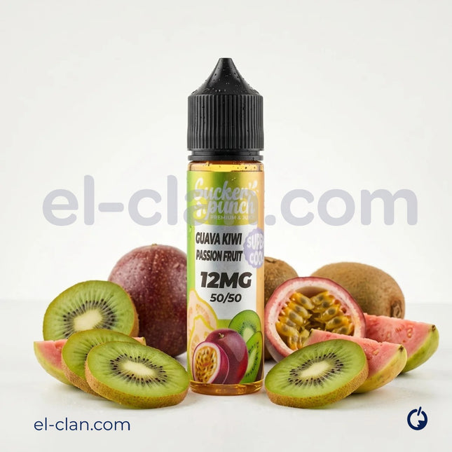 Sucker Punch Super Cool Guava Kiwi Passion Fruit  باشون فروت كيوي جوافه ساقع جدا