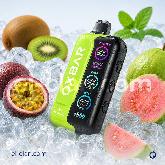 Oxbar Super Cool 50k Kiwi Passion Fruit Guava كيوي باشون فروت جوافة ساقع جدا