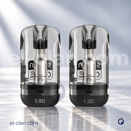 بطاقات غيار سورين إس إيه بسعة 0.8Ω و1.2Ω لفيب، تظهر في الصورة تصميمها ونصائح الاستخدام