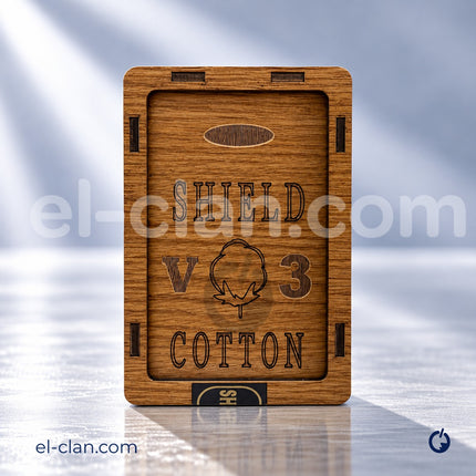 قطن فيب Shield Cotton من Shield e-juice، أداة قطن عالية الجودة لتجربة تدخين نظيفة ومرنة في السحب.