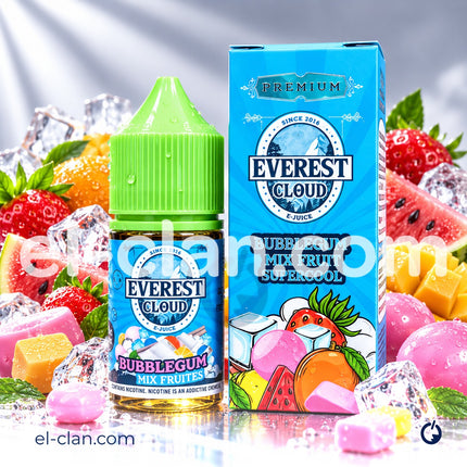 Everest Cloud Saltnic Bubblegum Mix Fruites Super Cool لبان فواكه ساقع