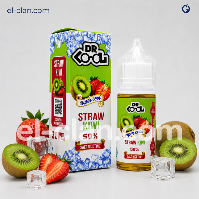 DR.Cool Super Cool SaltNic Straw kiwi فراوله كيوي ساقع