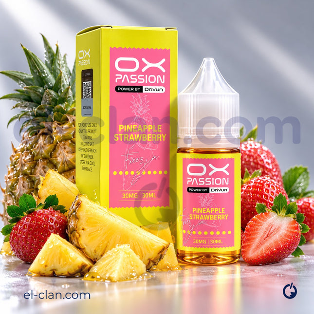 OX Passion SaltNic Super Cool Pineapple Strawberry اناناس فراوله ساقع جدا