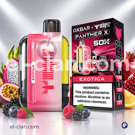 Dr vapes Oxbar 50k Exotica Ice Disposable رمان ليمون كرز ساقع