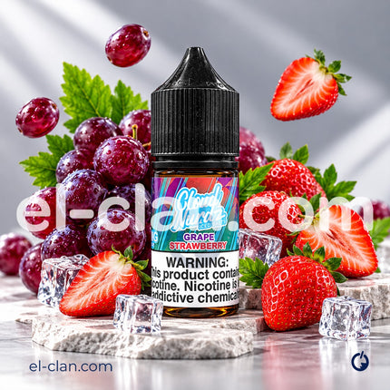 Cloud Nurdz SaltNic Iced Grape Strawberry عنب فراوله ساقع