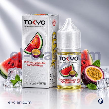 Tokyo SaltNic Iced Watermelon Passion Fruit بطيخ باشون فروت ساقع