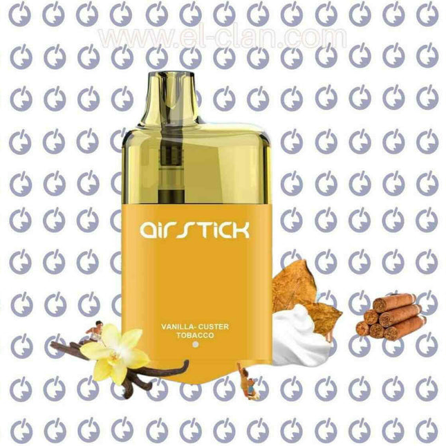 Air Stick 7K Vanilla Custer Tobacco disposable توباكو فانيليا كاستر - Air Stick -  الكلان فيب el-clan.