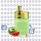 Air Stick 7K Watermelon Ice disposable vape, pink watermelon flavor, 7000 puffs, salt nic, in sleek design.