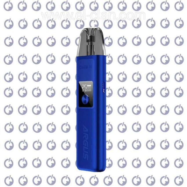 بود فيب هاردوير أرجوس جي من Voopoo بلون أزرق ساتان، تصميم أنيق وخفيف للاستخدام اليومي