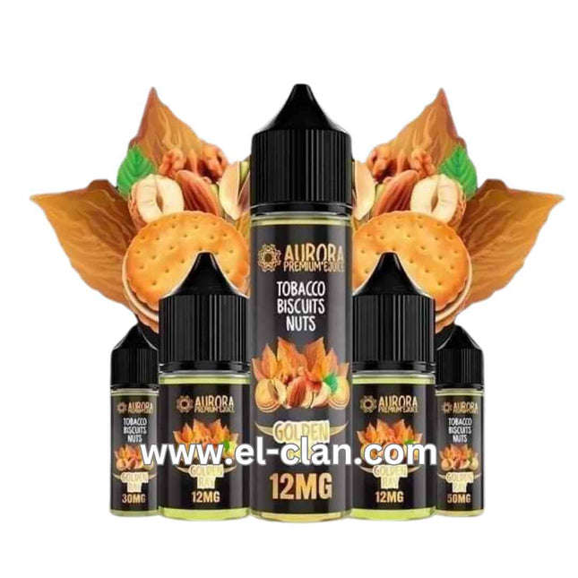 Aurora Golden Ray توباكو بسكويت مكسرات - Aurora E-Juice -  الكلان فيب el-clan.