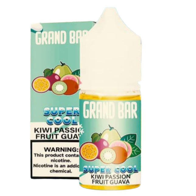 Grand Bar Super Cool SaltNic Kiwi Passion Fruit Guava كيوي باشون فروت جوافه ساقع