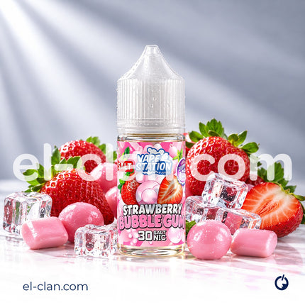 سائل فيب نيكوتين ستروبيري بابل غام من Vape Station إي-جوس، عبوة ليكويد محلي بنكهات لبان وفراولة ساقعة جدا