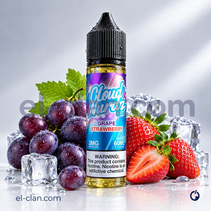 Cloud Nurdz Iced Grape Strawberry عنب فراولة