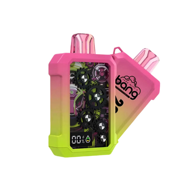 Bang Disposable 20K Strawberry Kiwi vape in a sleek device, offering strawberry and kiwi flavors with 20,000 puffs.
