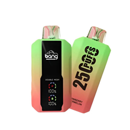 Bang 25K Strawberry Watermelon disposable vaporizer from Bang Disposable, featuring fresh strawberry and watermelon flavor.