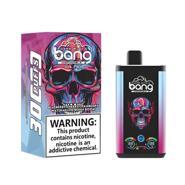 Bang 30K Pro Blueberry Cherry Cranberry Watermelon Berry Boom Disposable بطيخ توت كريز
