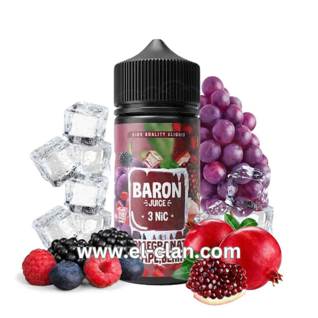 Baron Ice Pomegranate Grape Berry آيس رمان عنب توت - Baron E-juice -  الكلان فيب el-clan.