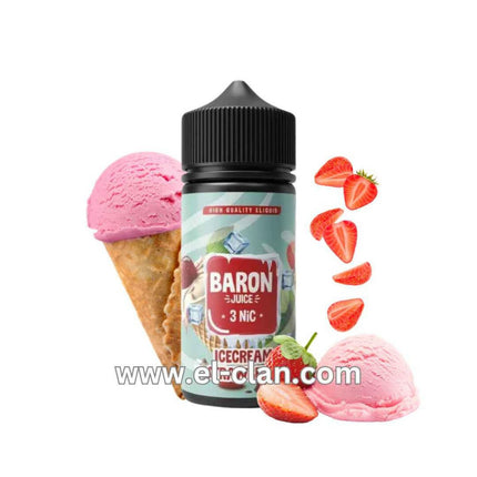 Baron Icecream Strawberry ايس كريم فراولة - Baron E-juice -  الكلان فيب el-clan.