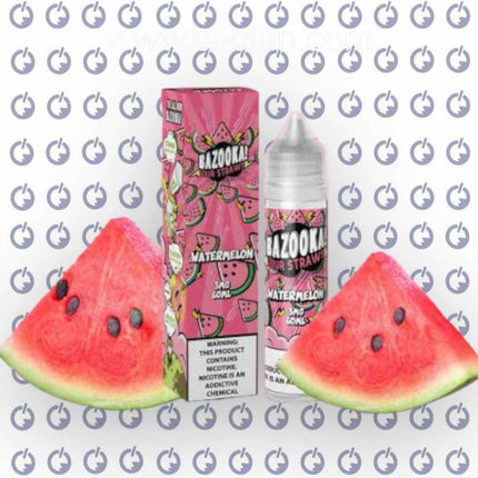 Bazooka Watermelon فيب ليكويد مستورد in 60ml bottle, featuring fresh watermelon flavor and 3mg nicotine content.