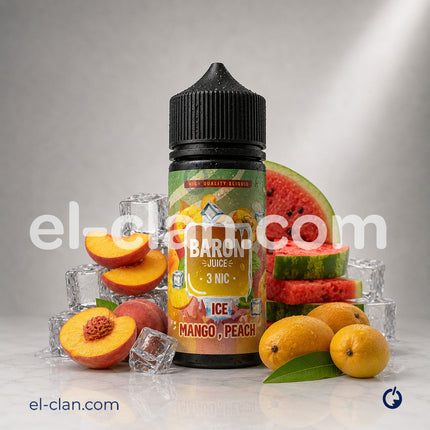 Baron Ice Watermelon Mango Peach  ساقع بطيخ ومانجو وخوخ