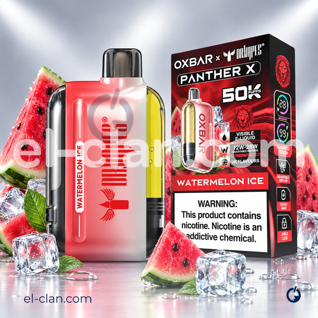 Dr vapes Oxbar 50k Watermelon Ice Disposable بطيخ ساقع