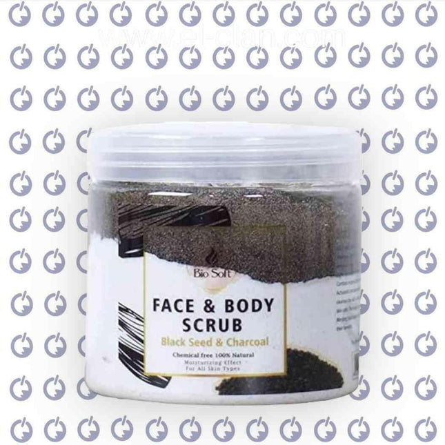 Bio Soft Face & Body Scrub Black Seed & Charcoal ماسك الفحم - Bio Soft -  الكلان فيب el-clan.