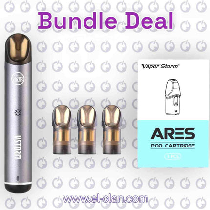 Bundle Deal - Ares Pod + One Sheet بود اريس + شيت كاردج - Vapor Storm -  الكلان فيب el-clan.