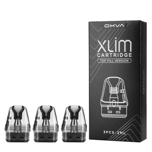 Bundle of three Oxva Xlim Cartridge sheets for Xlim V2 vape device by الكلان فيب, designed for easy replacement.