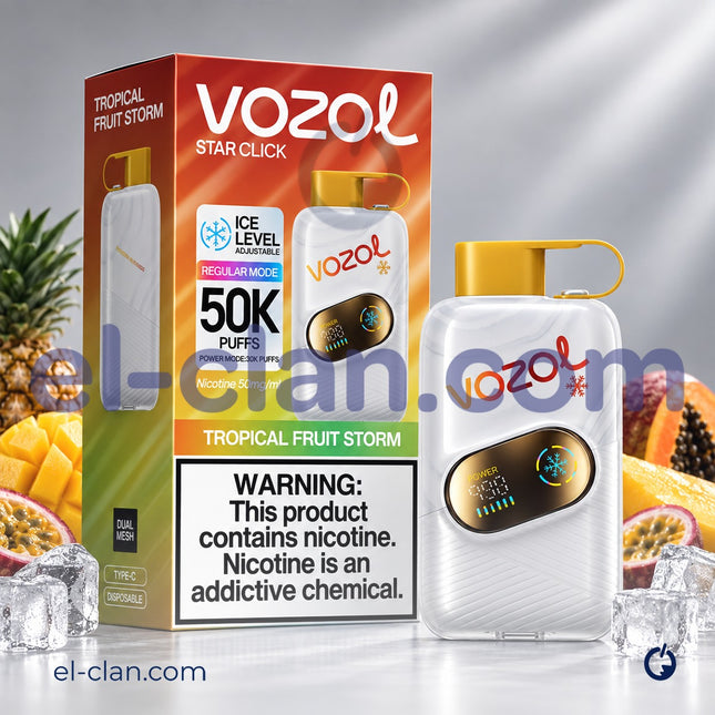 Vozol Star Click 50K Super Cool Tropical Fruit Storm Disposable  فواكه مشكله ساقع