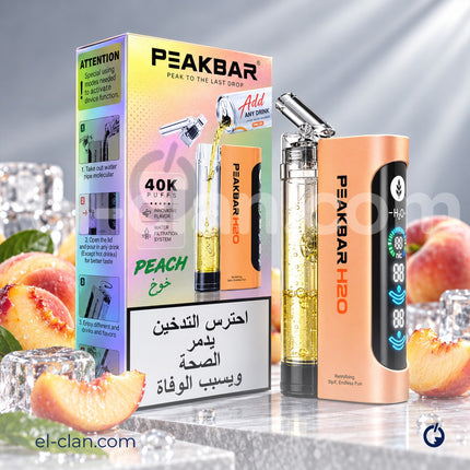 PeakBar H2O 40K Peach Disposable خوخ