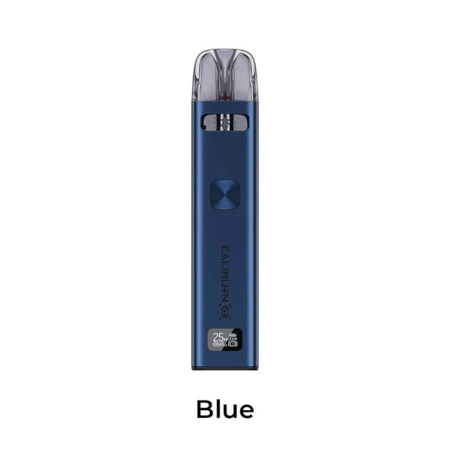 Uwell Caliburn G3 Pod in blue, showcasing sleek design and pod hardware for vaping enthusiasts.