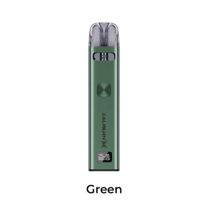 Uwell Caliburn G3 Pod in blue, showcasing sleek design and compact size for vaping hardware.