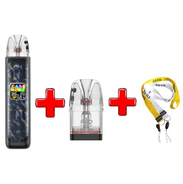 Caliburn G4 Pod with G4 Cartridge and linyard in seashell white, featuring 3ml capacity and integrated coil from الكلان فيب.