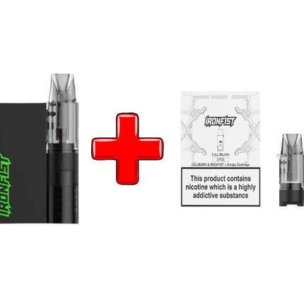 Caliburn Ironfist L Pod + Ironfist Empty Cartridge Free كاليبورن ايرون فيستل بود+ كاردتج هديه