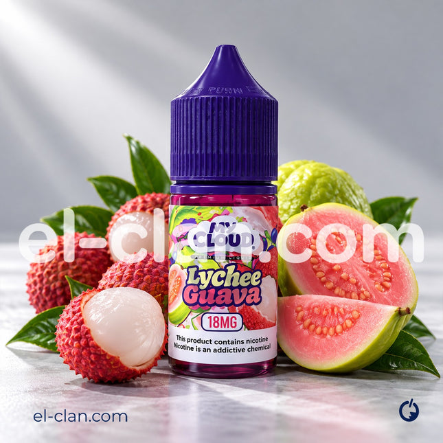 ليكويد فيب My Cloud E-Juice بنكهة الليتشي والجوافة، إصدار SaltNic محلي