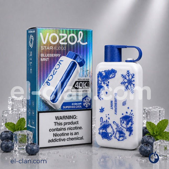 Vozol Star 40K Super Cool Blueberry Mint Disposable توت نعناع ساقع
