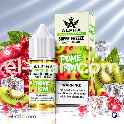 Alpha Super Cool Saltnic Pome Kiwi كيوي ساقع جدا