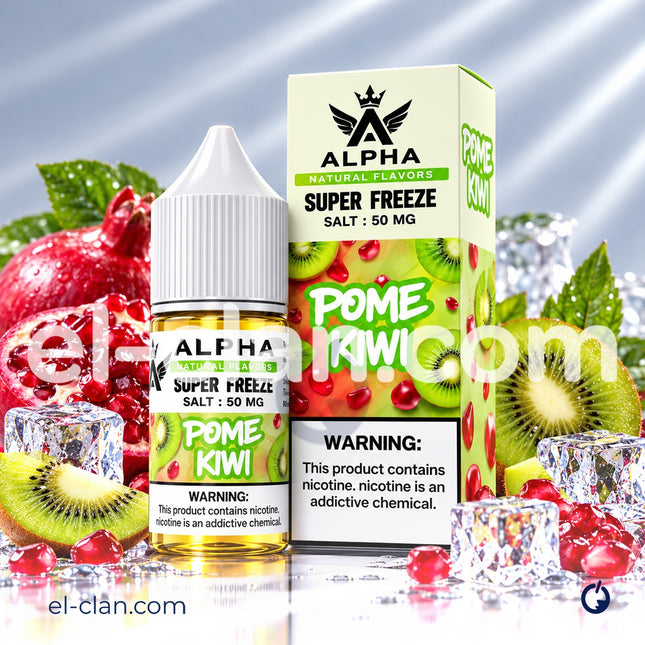 Alpha Super Cool Saltnic Pome Kiwi كيوي ساقع جدا