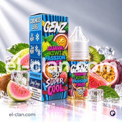 GENZ Super Cool SaltNic Guava Kiwi Passion Fruit جوافة كيوي باشون فروت ساقع