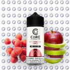 Core Strawberry Apple vape liquid in 120ml bottle, featuring fresh strawberry and apple flavors, imported flavored e-liquid.