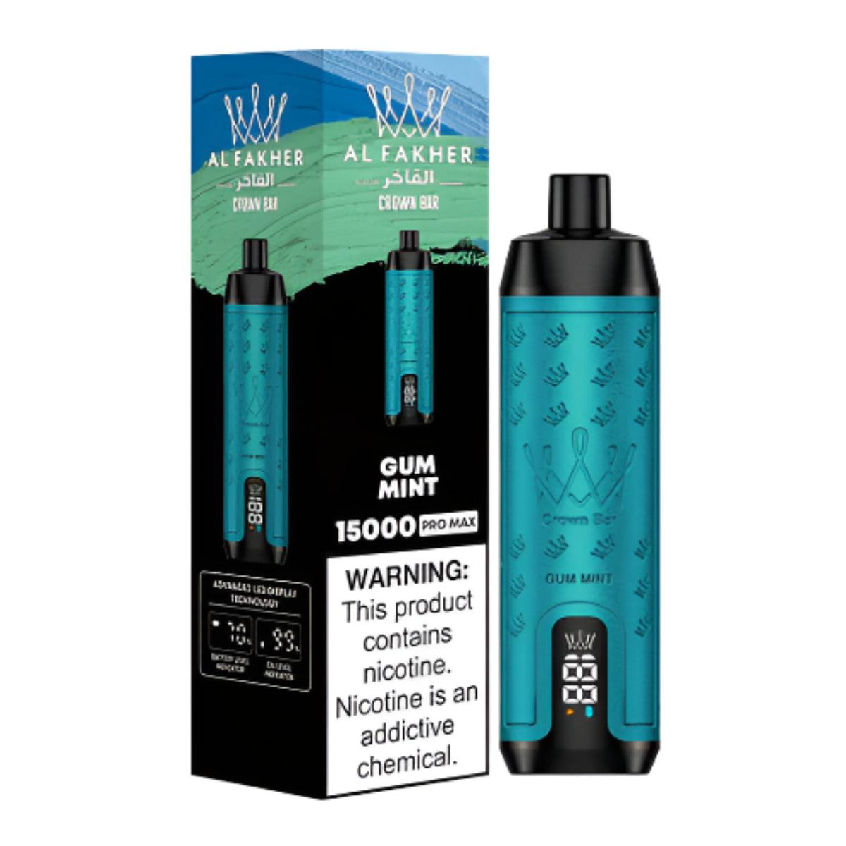 Crown Bar Alfakher Pro 15K Gum Mint Disposable Crown Bar Alfakher Pro 15K Gum Mint Disposable