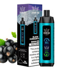 Alfakher Disposable Crown Bar Alfakher Pro 8K Black Currant Mint flavored vape in black color with 8000 puffs and salt nic.