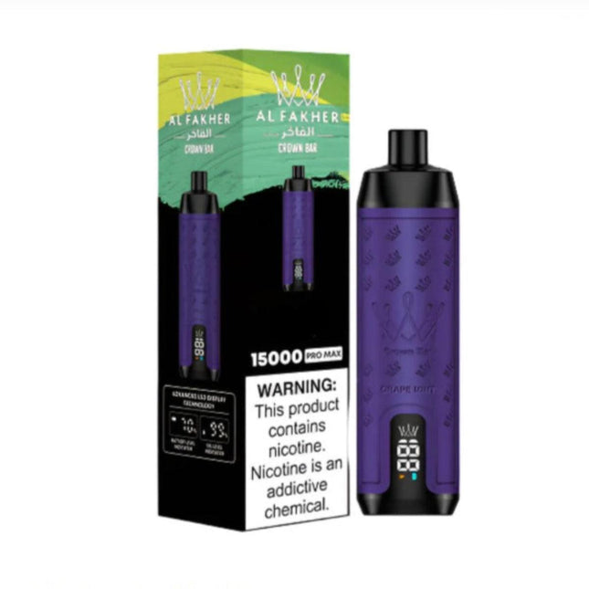 Crown Bar Alfakher Pro Max 15K Blackcurrant Ice Disposable  الفاخر توت اسود ساقع