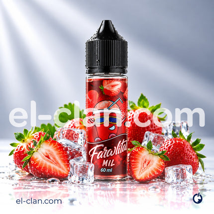 سائل فيب بنكوتا فراولة نكهة فاكهية طبيعية من ليكويد Baskota E-Juice، عبوة واضحة مع علبة المنتج