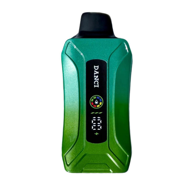 Danci Bar 18K Mint Ice disposable vape with 18,000 puffs and 50 Saltnic flavor, featuring a sleek design and mint flavor.