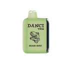 Danci Trx 10K Miami Mint disposable vape with mint flavor, 10,000 puffs, salt nic, in sleek design, from Danci disposable brand.